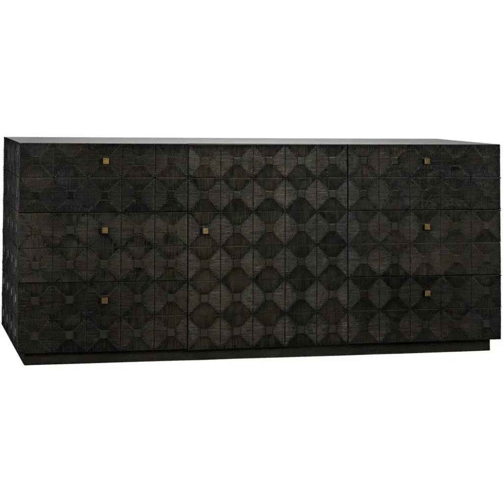 Leon Wood Black Dresser - LOOMLAN - Noir - Dressers