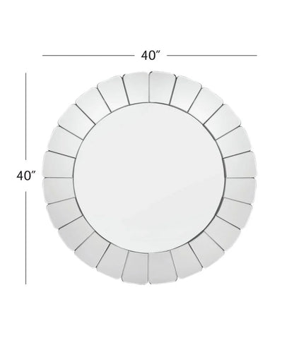 Leona Clear Round Design Wall Mirror - LOOMLAN - Bassett Mirror - Wall Mirrors