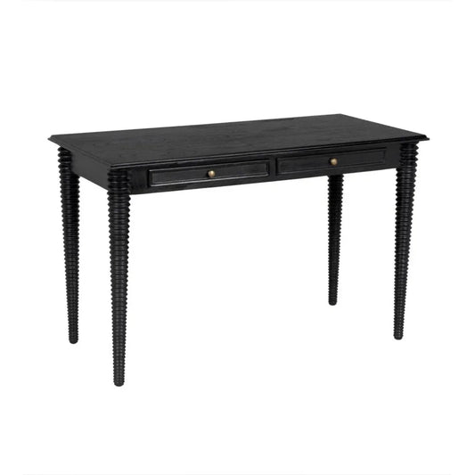 Leonardo Wood Desk-Home Office Desks-Noir-LOOMLAN