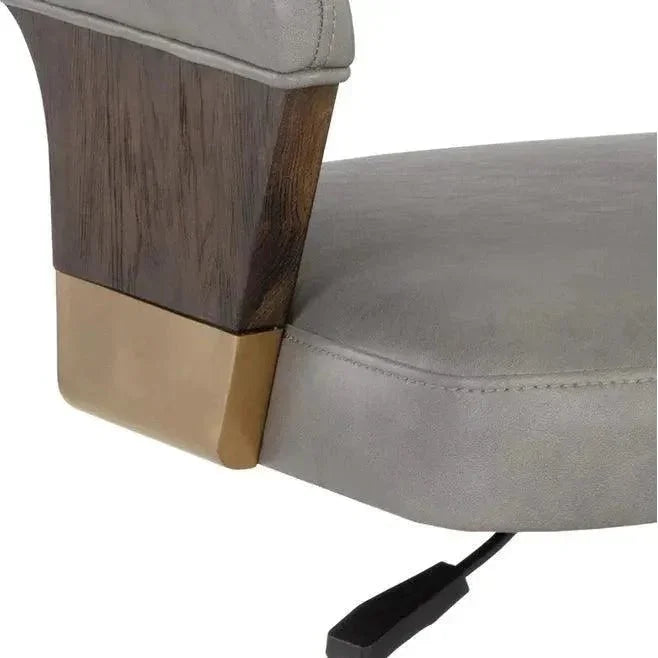 Leonce Office Chair Bravo Metal Gold Base-Office Chairs-SUNPAN-LOOMLAN