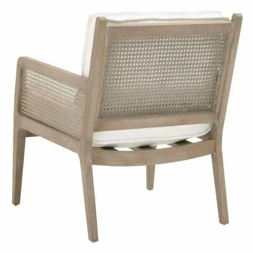 Leone Club Chair LiveSmart White Natural Oak Cane - LOOMLAN - Essentials For Living - Accent Chairs