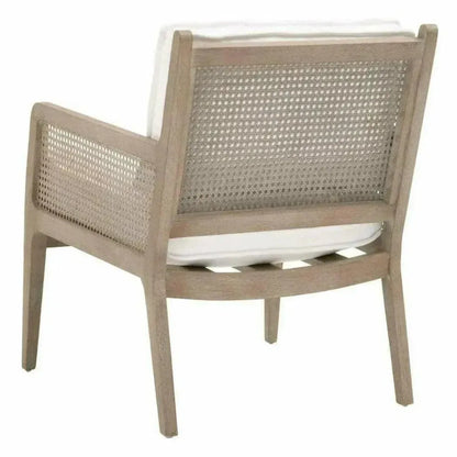 Leone Club Chair LiveSmart White Natural Oak Cane - LOOMLAN - Essentials For Living - Accent Chairs