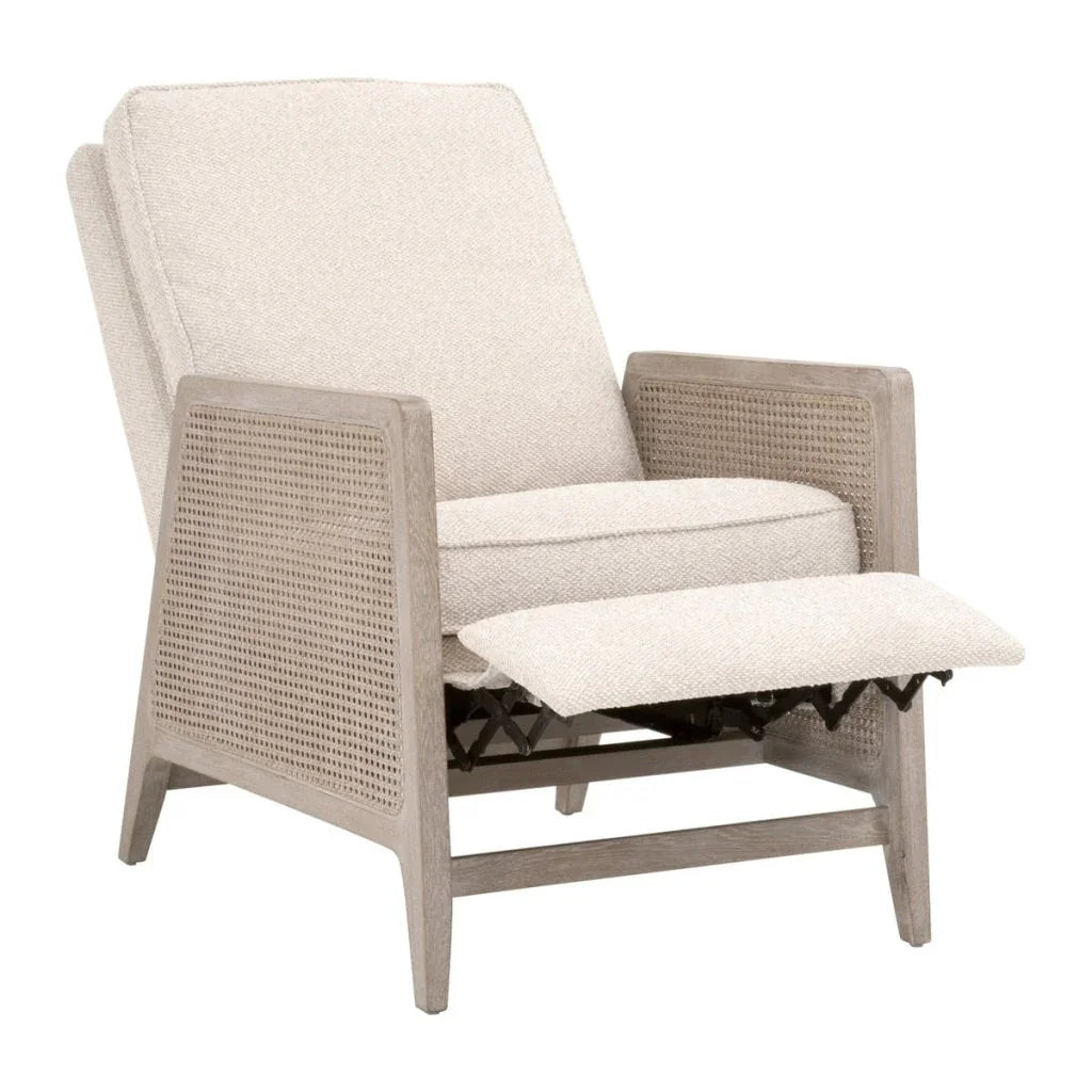 Leone Cream Fabric Recliner Chair - LOOMLAN - Essentials For Living - Club Chairs