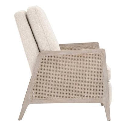 Leone Cream Fabric Recliner Chair - LOOMLAN - Essentials For Living - Club Chairs