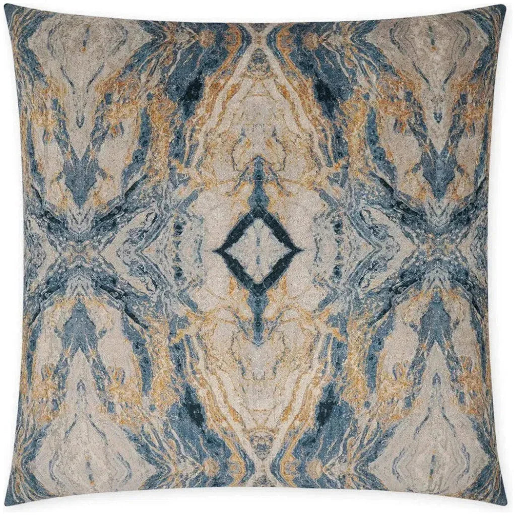 Leonna Glam Abstract Blue Large Throw Pillow Insert - LOOMLAN - D.V. Kap - Throw Pillows