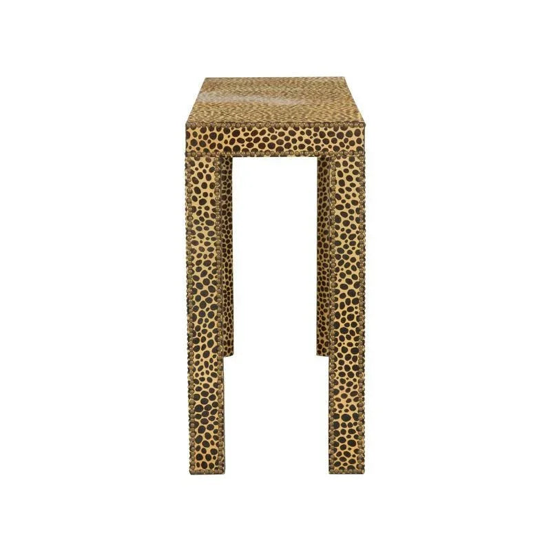 Leopard Skined Rectangular Console Table - LOOMLAN - Chelsea House - Console Tables