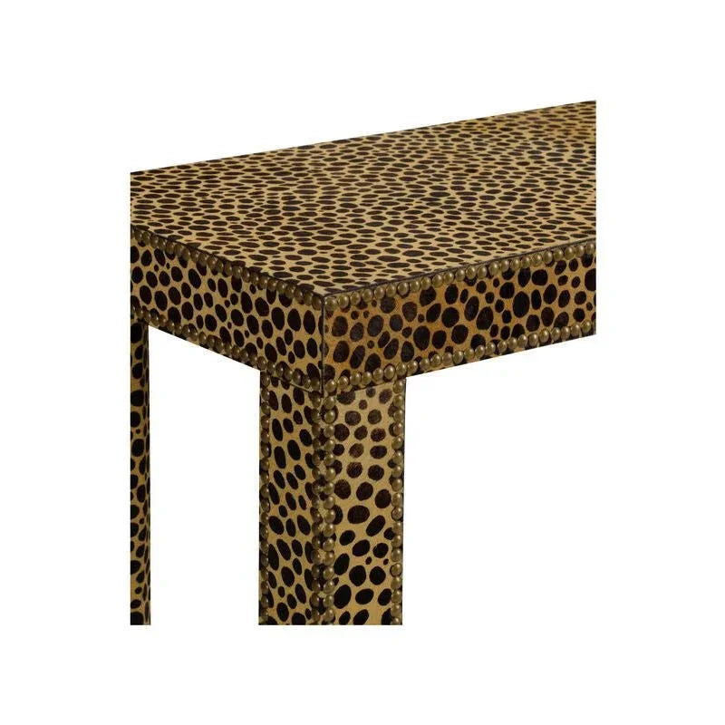 Leopard Skined Rectangular Console Table - LOOMLAN - Chelsea House - Console Tables