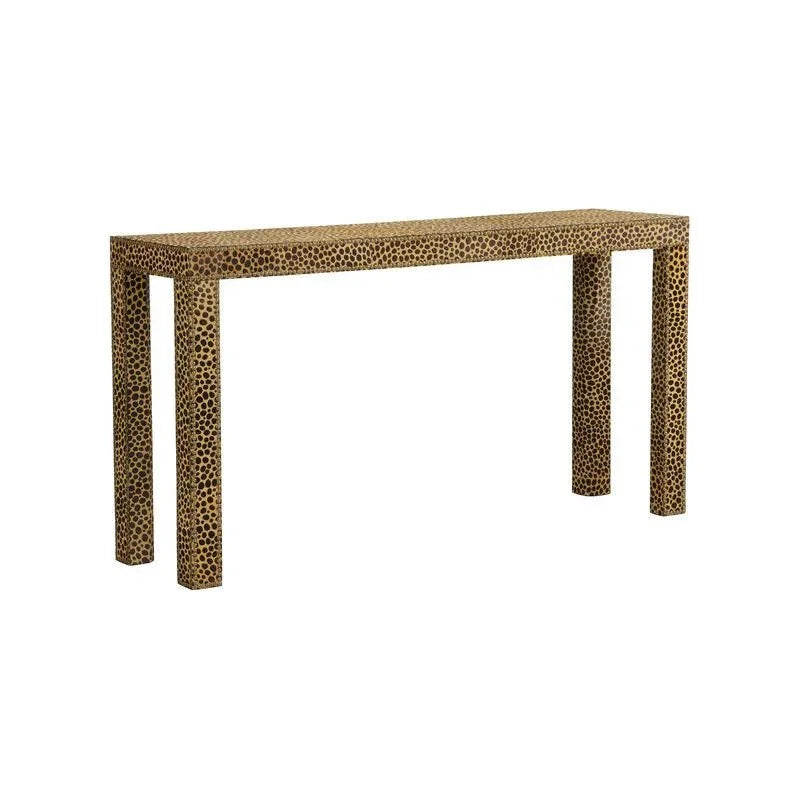 Leopard Skined Rectangular Console Table - LOOMLAN - Chelsea House - Console Tables