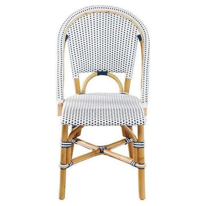 Leroy Rattan Framed Armless Side Chair 2PC - LOOMLAN - Furniture Classics - Dining Chairs