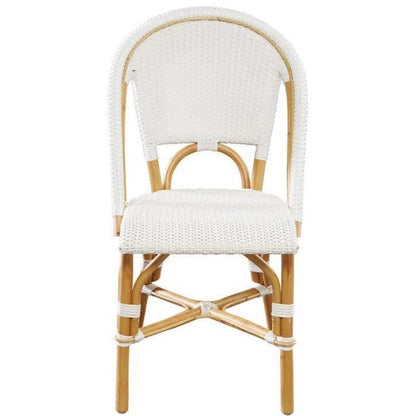 Leroy Rattan Framed Armless Side Chair 2PC - LOOMLAN - Furniture Classics - Dining Chairs