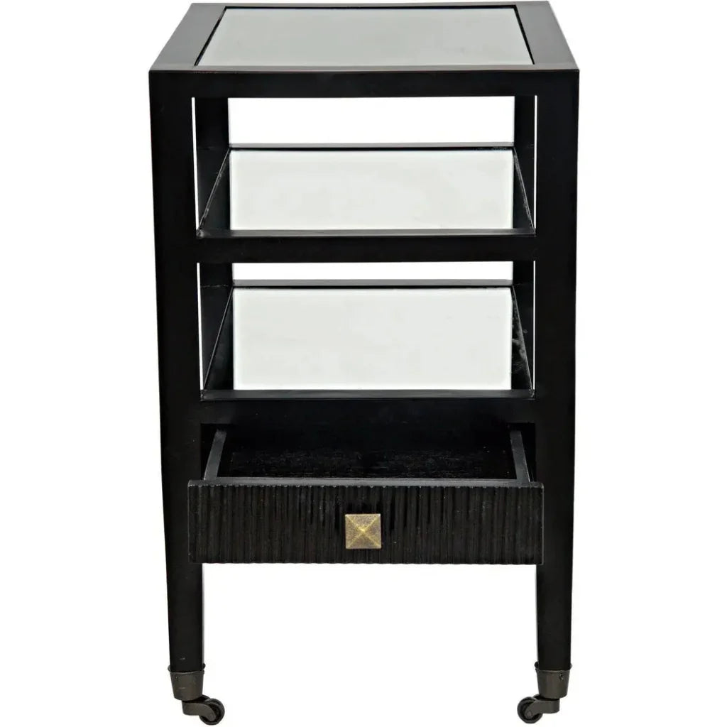 Lesly One Drawers Wood Side Table