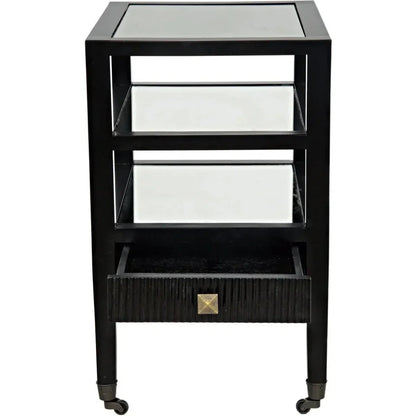 Lesly One Drawers Wood Side Table