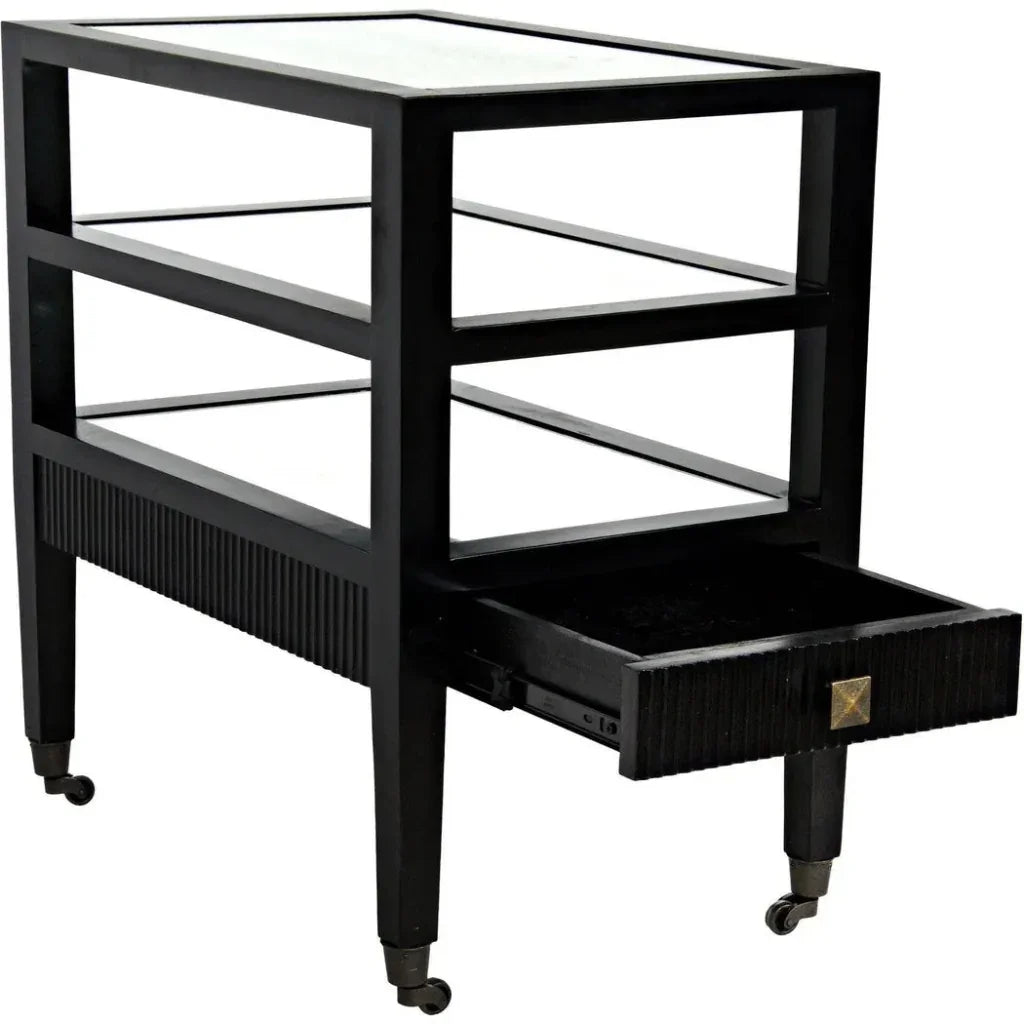 Lesly One Drawers Wood Side Table