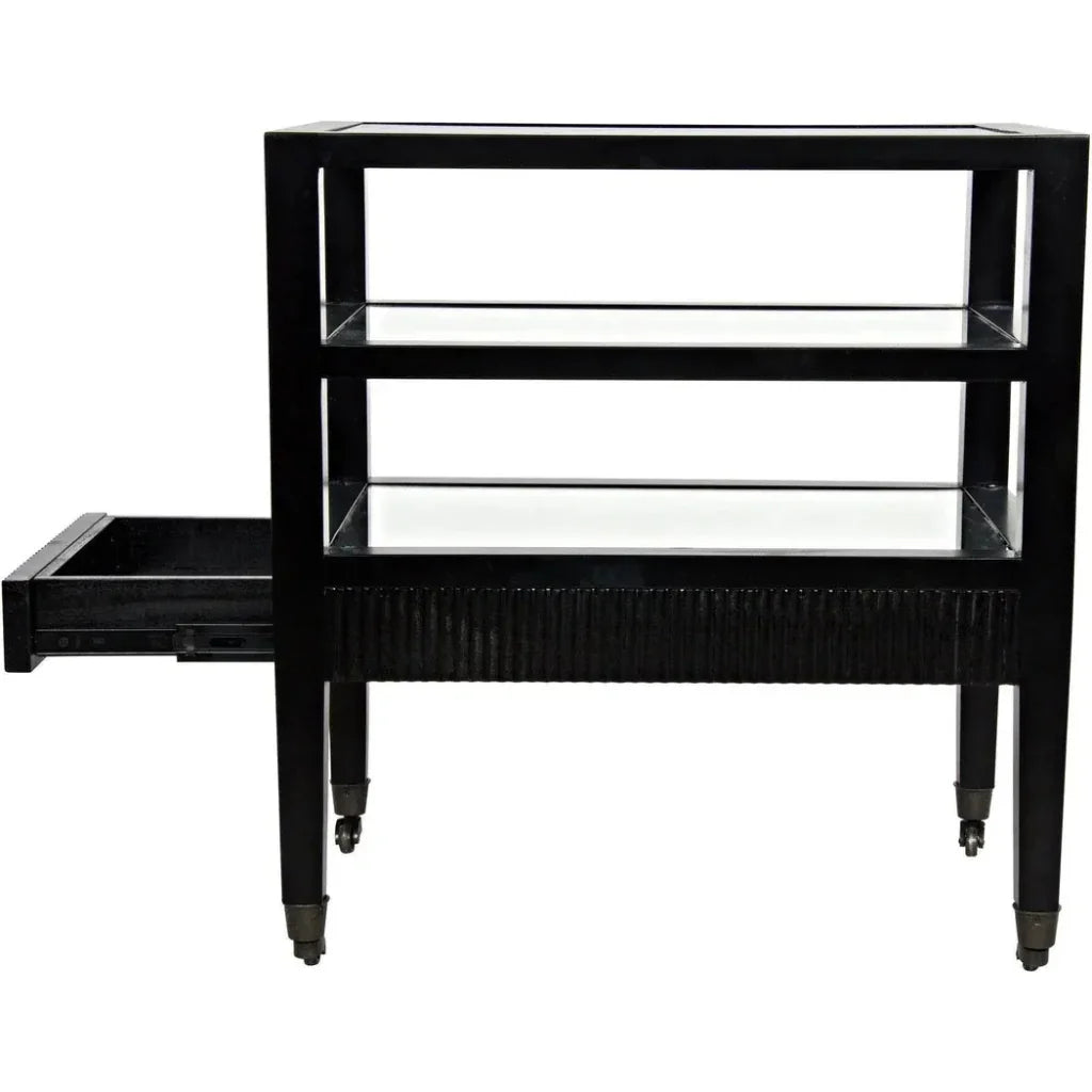 Lesly One Drawers Wood Side Table