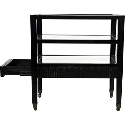 Lesly One Drawers Wood Side Table