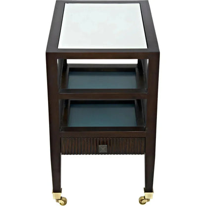 Lesly One Drawers Wood Side Table