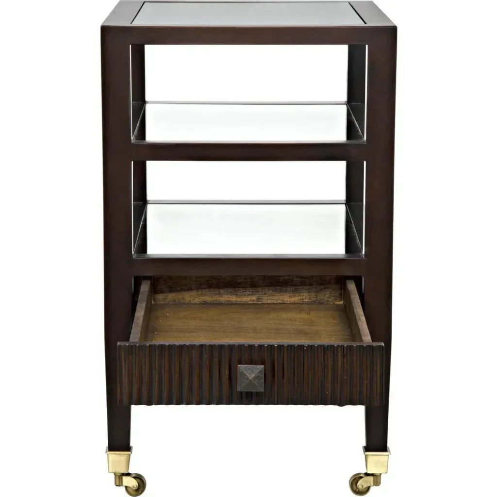 Lesly One Drawers Wood Side Table