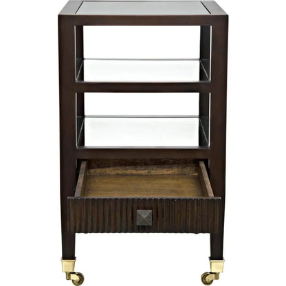 Lesly One Drawers Wood Side Table