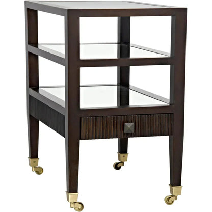 Lesly One Drawers Wood Side Table