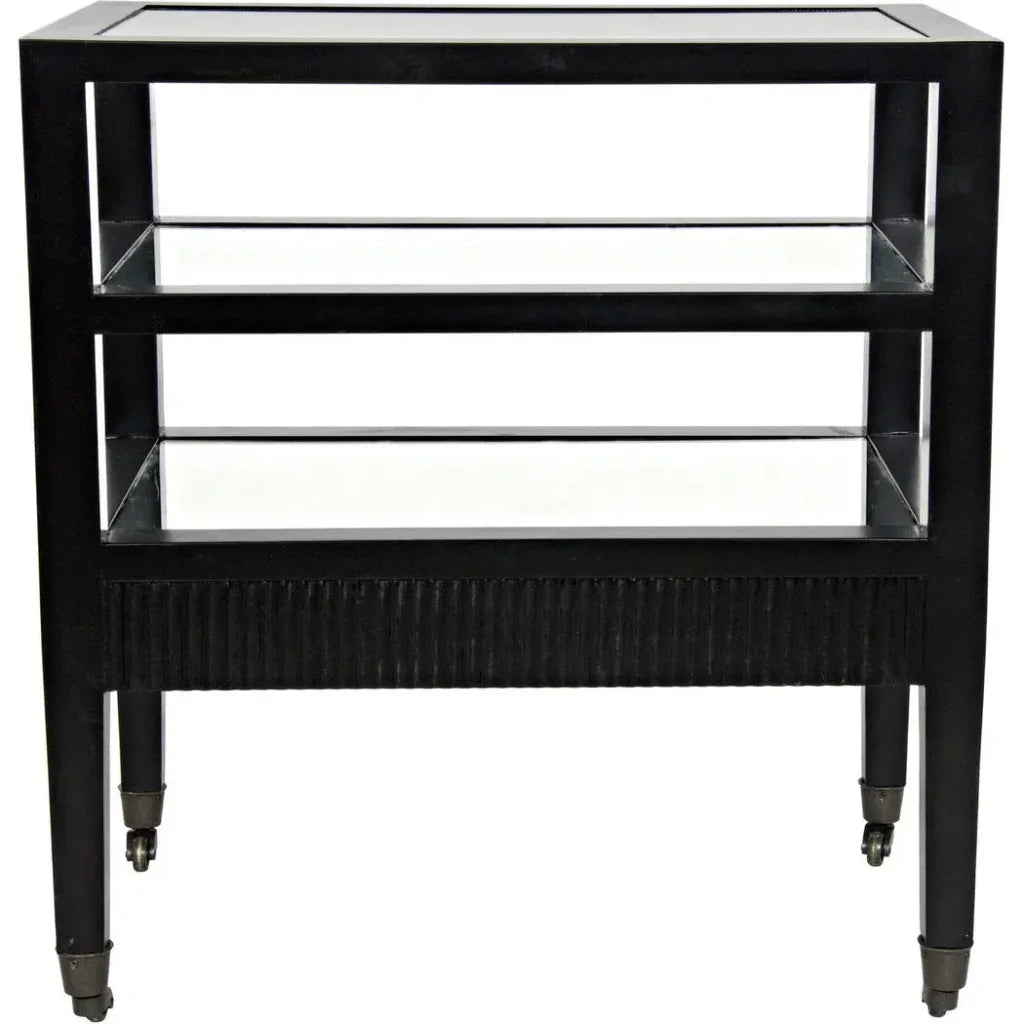 Lesly One Drawers Wood Side Table