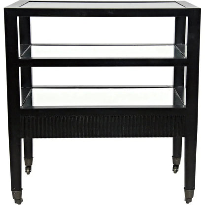 Lesly One Drawers Wood Side Table