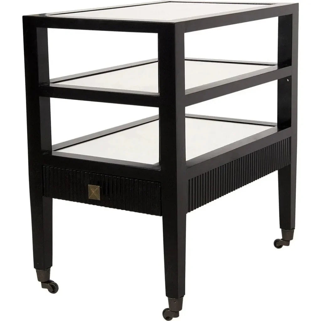 Lesly One Drawers Wood Side Table