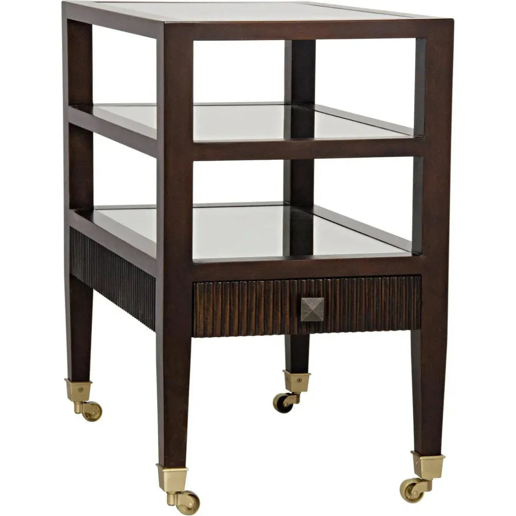 Lesly One Drawers Wood Side Table