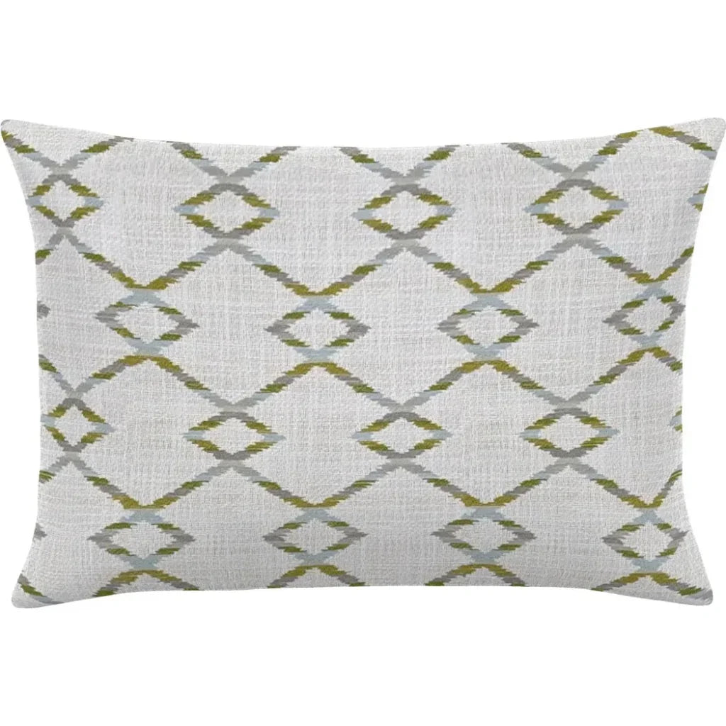 Lete Capri Handmade Outdoor Pillow-Outdoor Pillows-Earnest Collection-20"x13" Lumbar-LOOMLAN