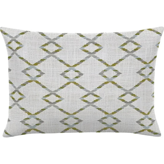 Lete Capri Handmade Outdoor Pillow-Outdoor Pillows-Earnest Collection-20"x13" Lumbar-LOOMLAN