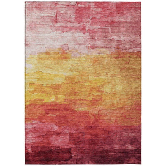 Lethrae Pink Washable Indoor - Outdoor Rug - LOOMLAN - LOOMLAN Rugs - Outdoor Rugs