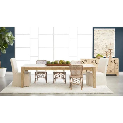 Levi Slipcover Armless Dining Chair 2PC - LOOMLAN - Essentials For Living - Dining Chairs