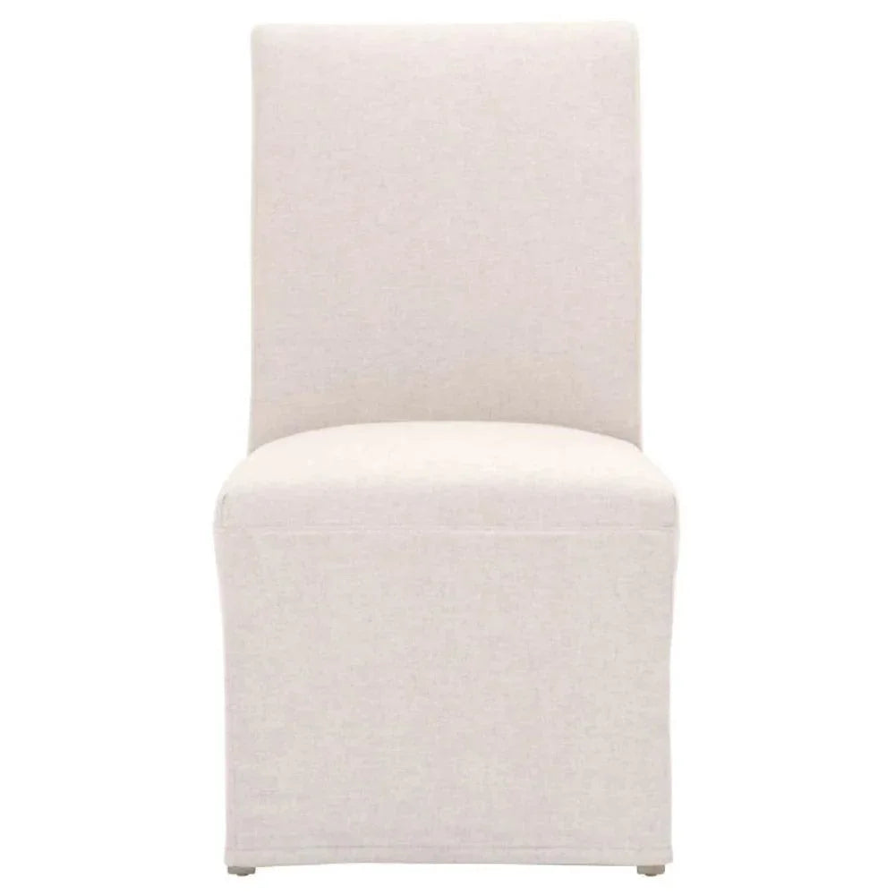 Levi Slipcover Armless Dining Chair 2PC - LOOMLAN - Essentials For Living - Dining Chairs