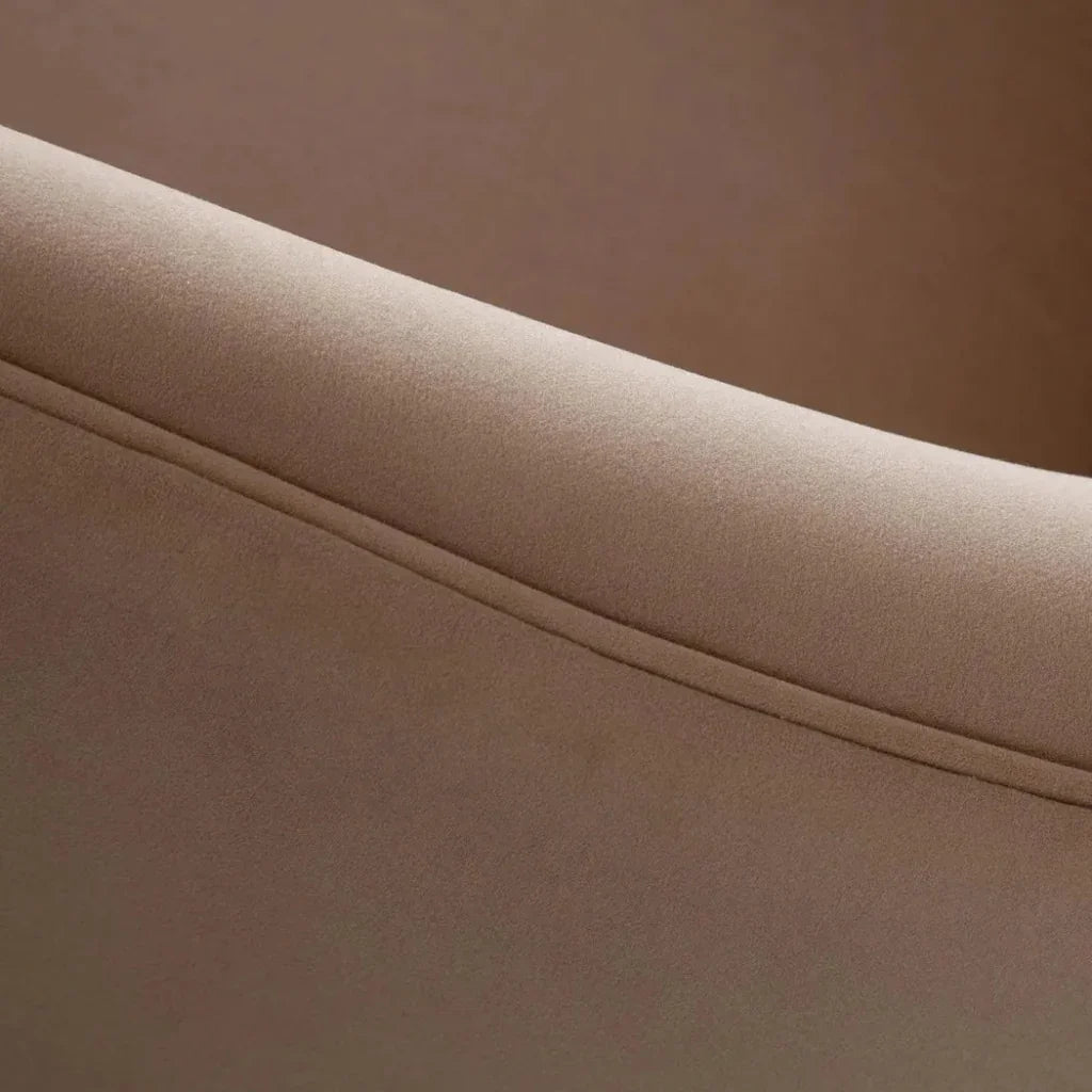 Leyah Camel Performance Velvet Accent Arm Chair - LOOMLAN - Diamond Sofa - Accent Chairs