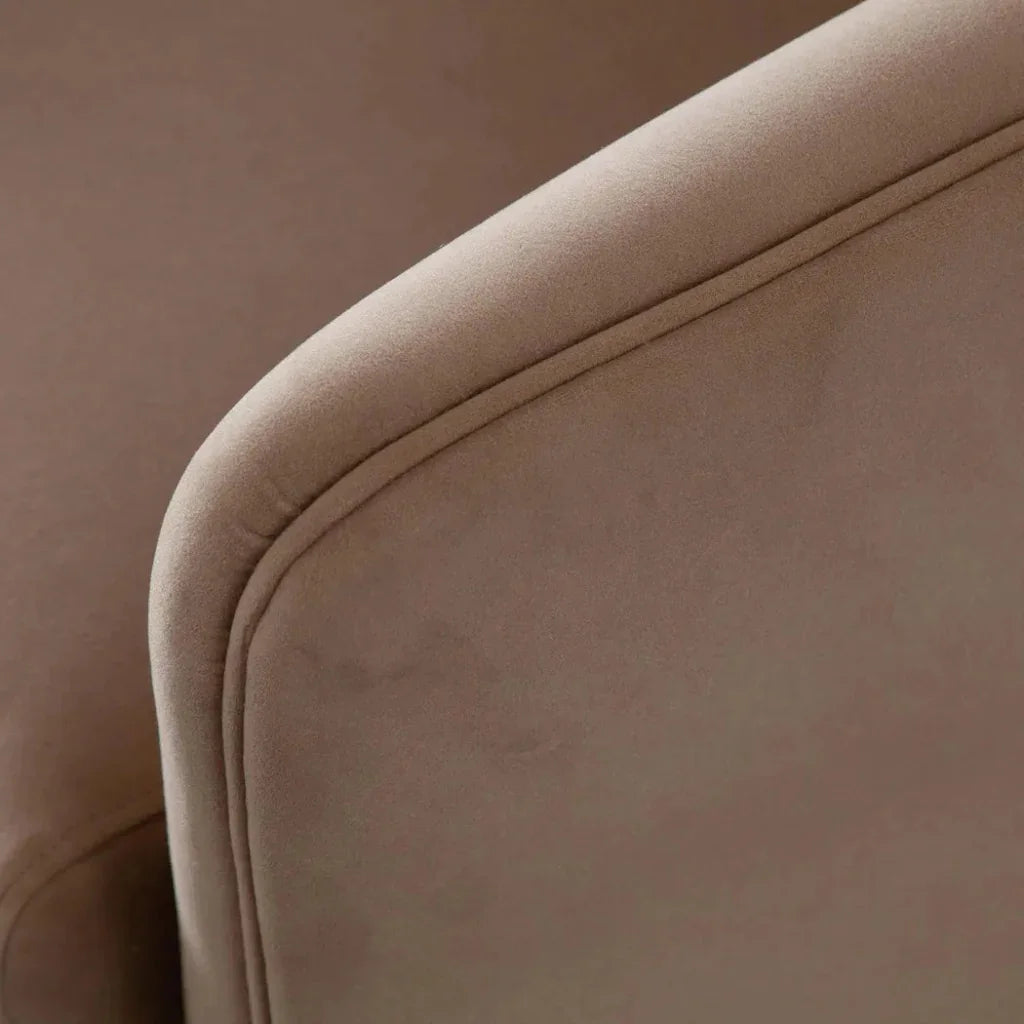 Leyah Camel Performance Velvet Accent Arm Chair - LOOMLAN - Diamond Sofa - Accent Chairs