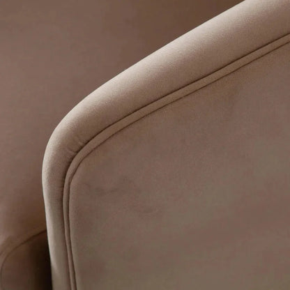 Leyah Camel Performance Velvet Accent Arm Chair - LOOMLAN - Diamond Sofa - Accent Chairs