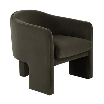 Leyah Performance Velvet Green Accent Chair - LOOMLAN - Diamond Sofa - Club Chairs