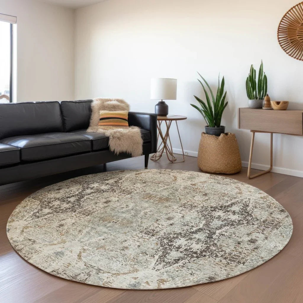 Leyrana Ivory Washable Indoor - Outdoor Rug - LOOMLAN - LOOMLAN Rugs - Outdoor Rugs