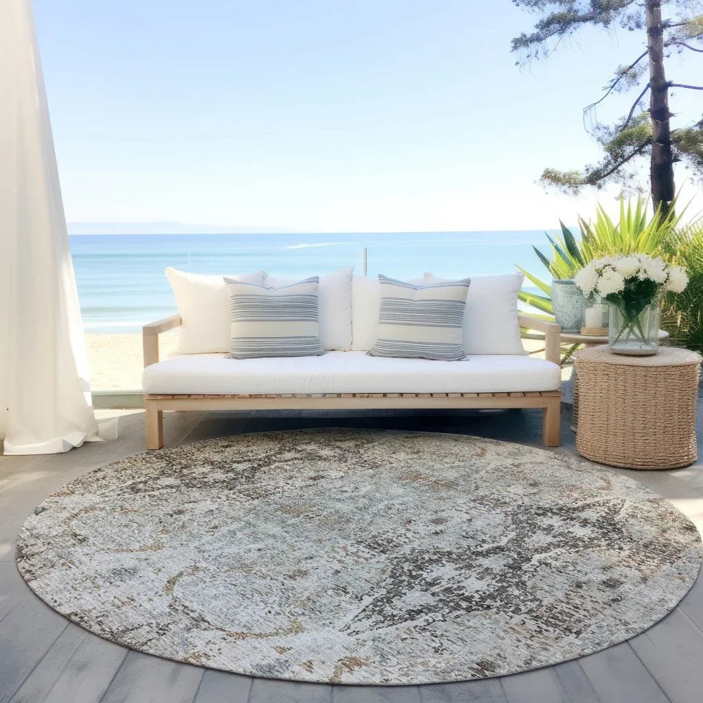 Leyrana Ivory Washable Indoor - Outdoor Rug - LOOMLAN - LOOMLAN Rugs - Outdoor Rugs