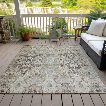 Leyrana Ivory Washable Indoor - Outdoor Rug - LOOMLAN - LOOMLAN Rugs - Outdoor Rugs