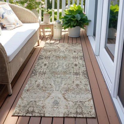 Leyrana Ivory Washable Indoor - Outdoor Rug - LOOMLAN - LOOMLAN Rugs - Outdoor Rugs