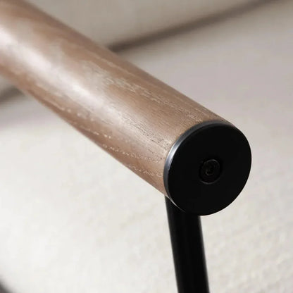 Liam Metal and Wood Cream Accent Arm Chair - LOOMLAN - Diamond Sofa - Accent Chairs