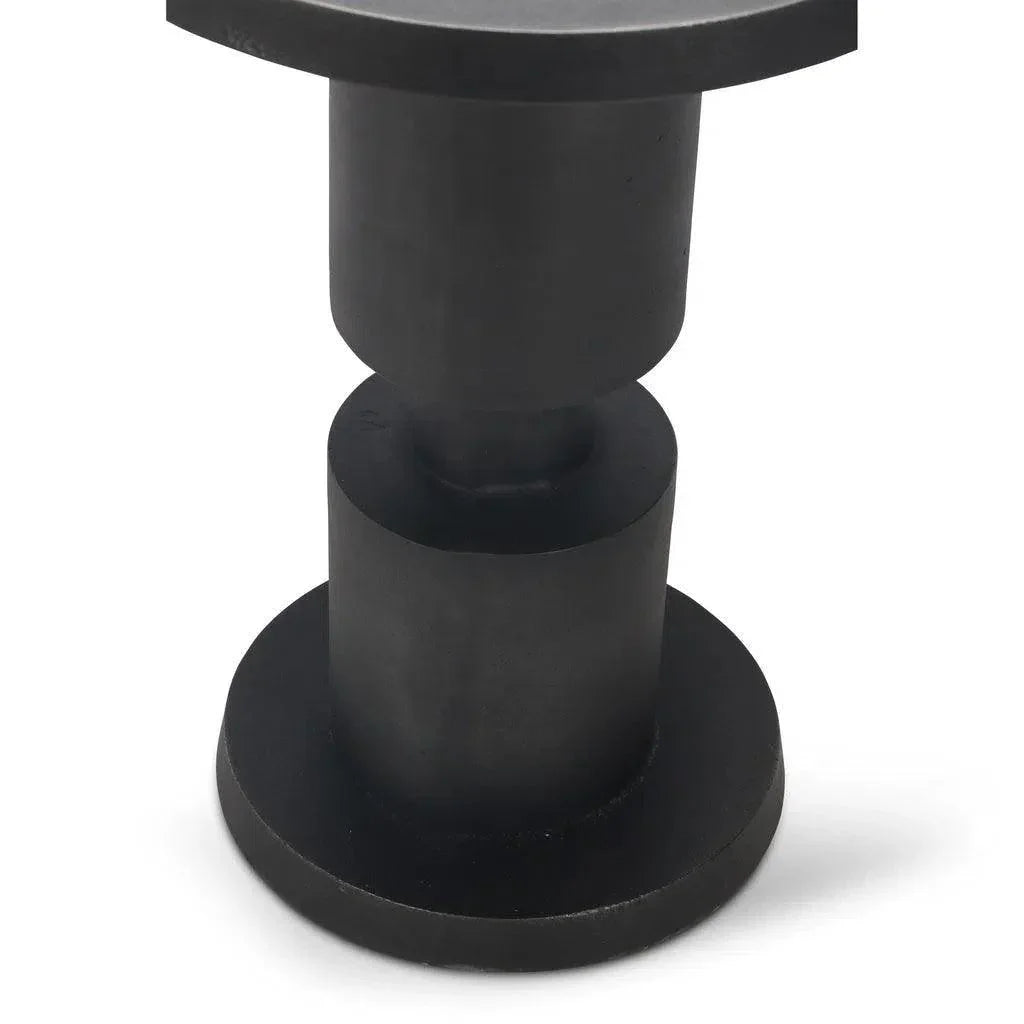 Liam Reclaimed Cast Aluminum Round End Table - LOOMLAN - Urbia - Side Tables