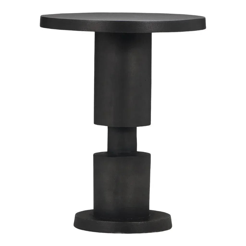 Liam Reclaimed Cast Aluminum Round End Table - LOOMLAN - Urbia - Side Tables
