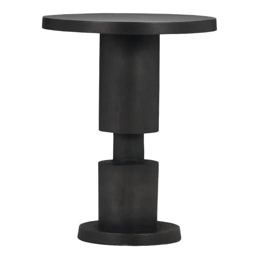 Liam Reclaimed Cast Aluminum Round End Table - LOOMLAN - Urbia - Side Tables