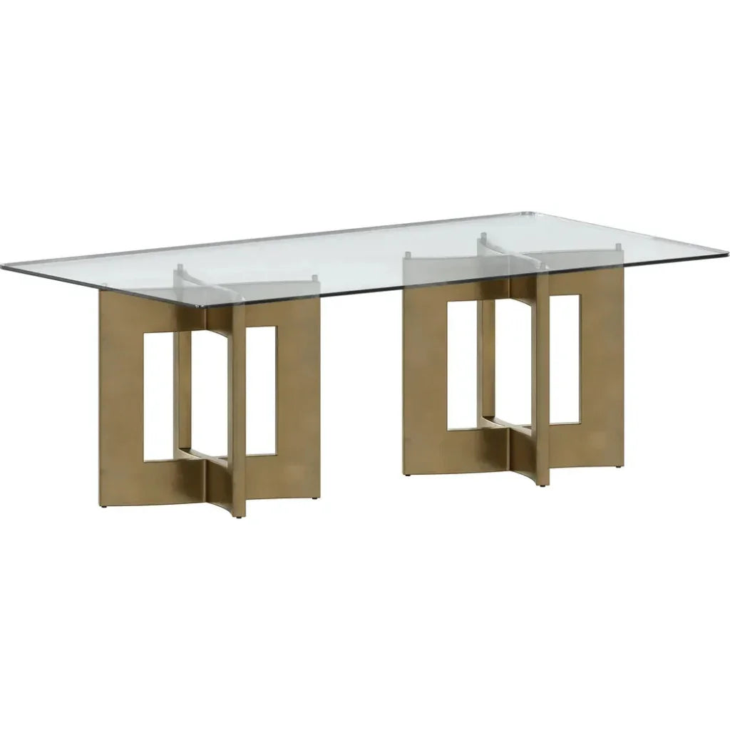 Lianne Dining Table Base Gold Stainless Steel-Dining Tables-SUNPAN-LOOMLAN