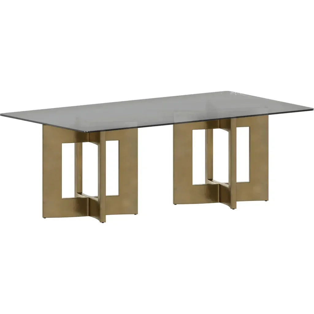 Lianne Dining Table Base Gold Stainless Steel-Dining Tables-SUNPAN-LOOMLAN