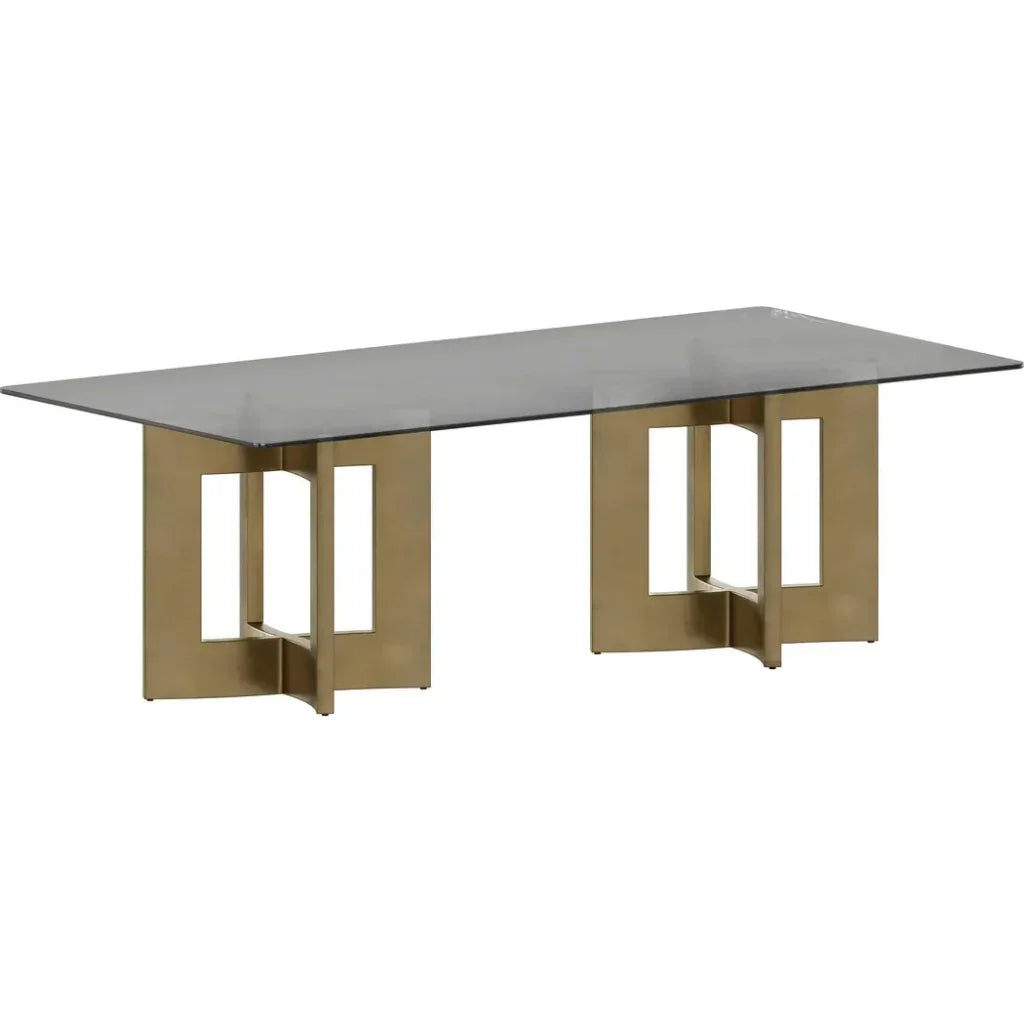 Lianne Dining Table Base Gold Stainless Steel-Dining Tables-SUNPAN-LOOMLAN