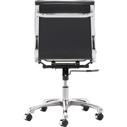 Lider Plus Armless Office Chair Black-Office Chairs-Zuo Modern-LOOMLAN