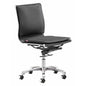Lider Plus Armless Office Chair Black-Office Chairs-Zuo Modern-LOOMLAN