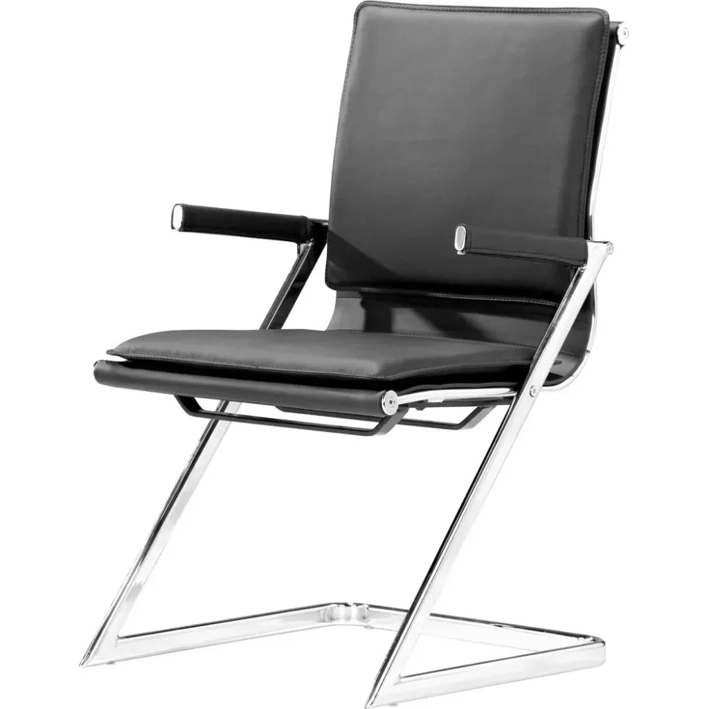 Lider Plus Conference Chair (Set of 2) Black-Office Chairs-Zuo Modern-LOOMLAN